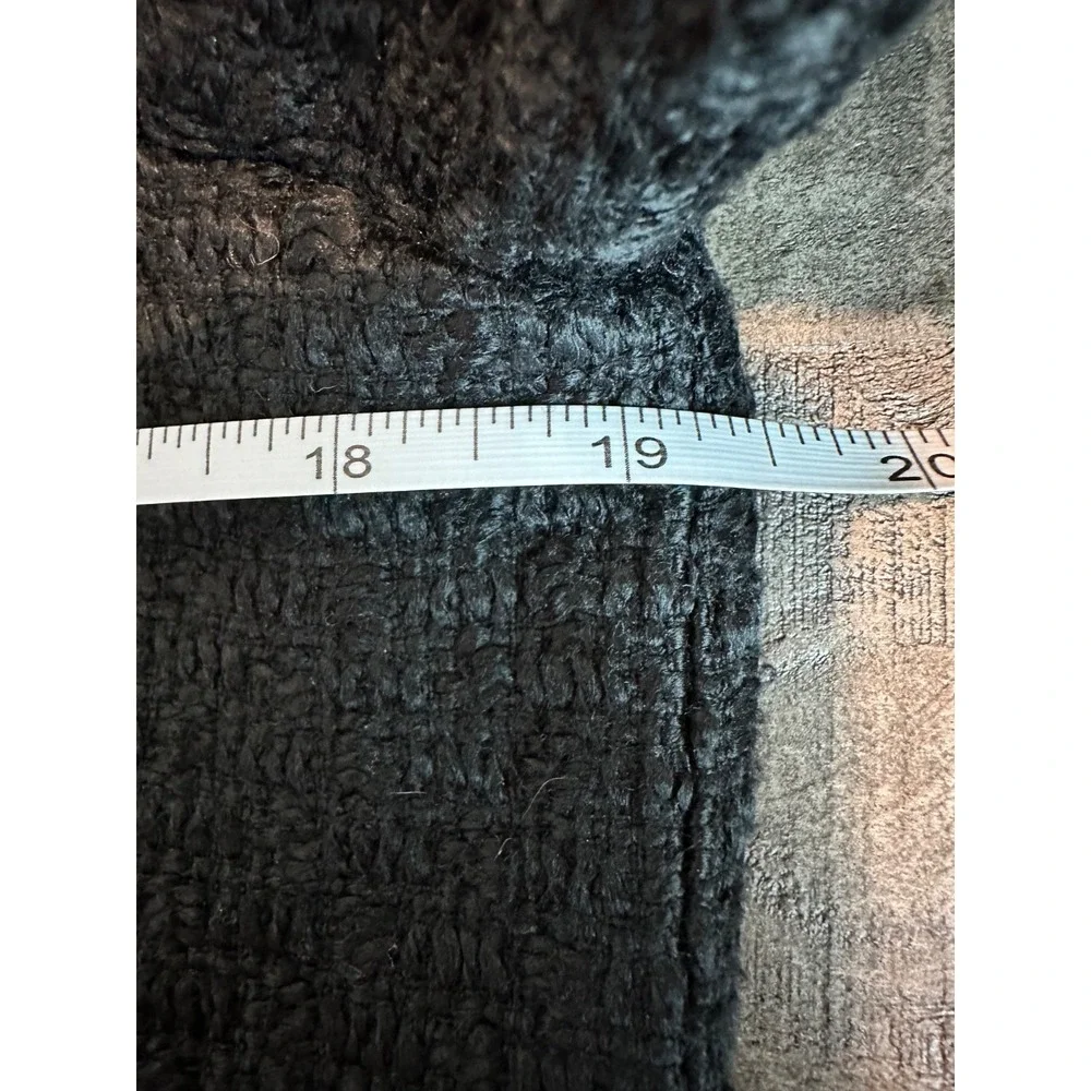 GIANNI BINI Women's L Black Tweed Cocktail Jacket with Edgy Gold Zipper Details - Picture 10 of 13